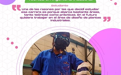 Cecilia Alejo, estudiante de Técnico en Ingeniería industrial, “En el futuro me gustaría trabajar en el área de diseño de plantas industriales”